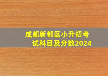 成都新都区小升初考试科目及分数2024