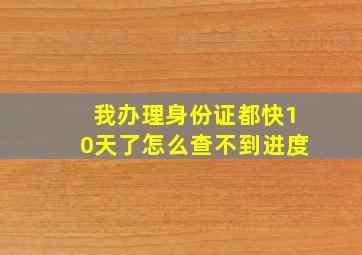 我办理身份证都快10天了怎么查不到进度