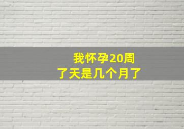 我怀孕20周了天是几个月了