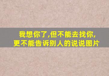 我想你了,但不能去找你,更不能告诉别人的说说图片