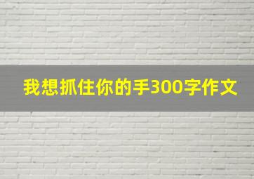 我想抓住你的手300字作文