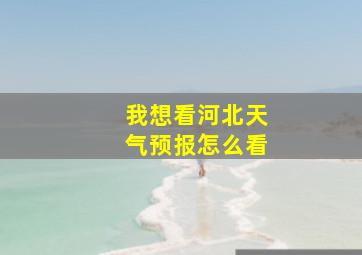 我想看河北天气预报怎么看