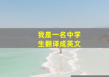 我是一名中学生翻译成英文