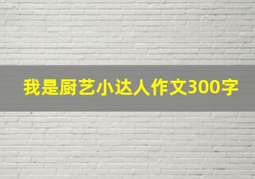 我是厨艺小达人作文300字