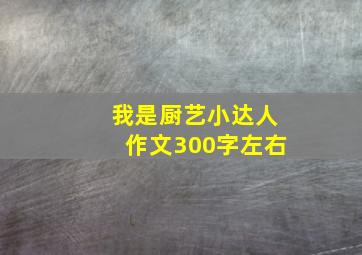 我是厨艺小达人作文300字左右