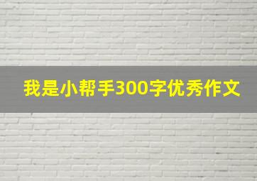 我是小帮手300字优秀作文