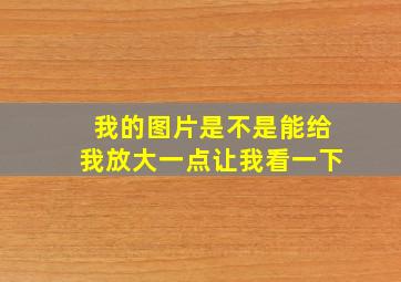 我的图片是不是能给我放大一点让我看一下