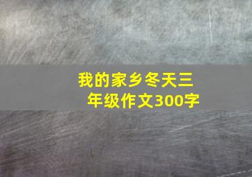 我的家乡冬天三年级作文300字