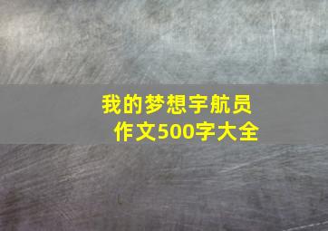 我的梦想宇航员作文500字大全