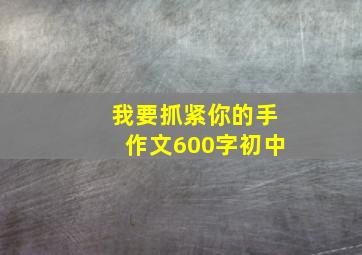 我要抓紧你的手作文600字初中