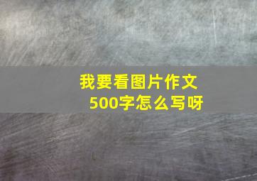 我要看图片作文500字怎么写呀