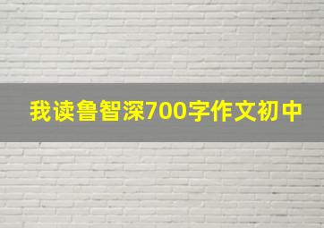 我读鲁智深700字作文初中