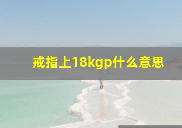 戒指上18kgp什么意思