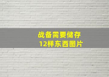 战备需要储存12样东西图片