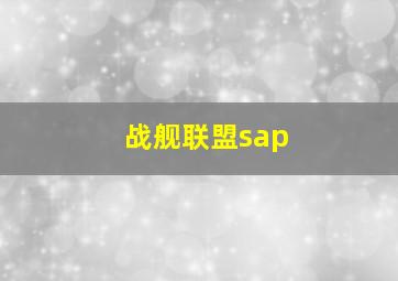 战舰联盟sap