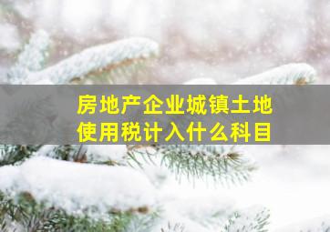 房地产企业城镇土地使用税计入什么科目