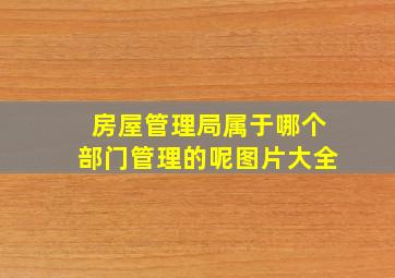 房屋管理局属于哪个部门管理的呢图片大全