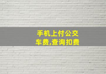 手机上付公交车费,查询扣费