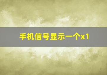 手机信号显示一个x1