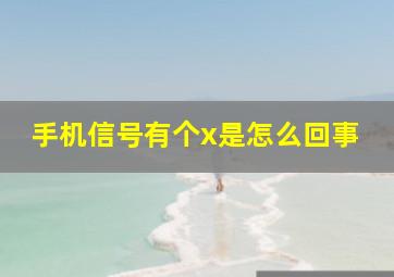 手机信号有个x是怎么回事