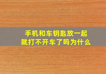 手机和车钥匙放一起就打不开车了吗为什么