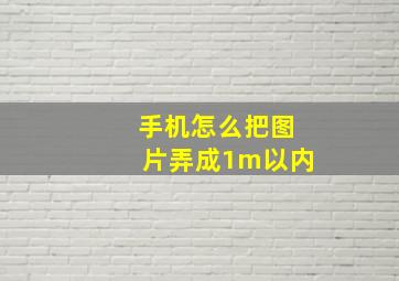 手机怎么把图片弄成1m以内