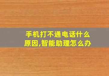 手机打不通电话什么原因,智能助理怎么办