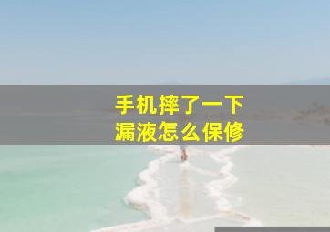 手机摔了一下漏液怎么保修