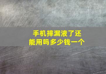 手机摔漏液了还能用吗多少钱一个