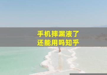 手机摔漏液了还能用吗知乎