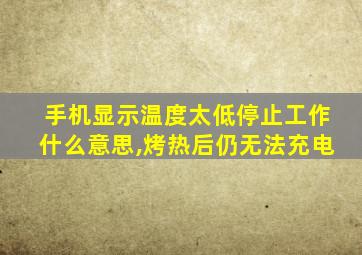 手机显示温度太低停止工作什么意思,烤热后仍无法充电