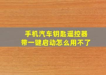 手机汽车钥匙遥控器带一键启动怎么用不了