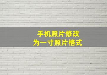 手机照片修改为一寸照片格式