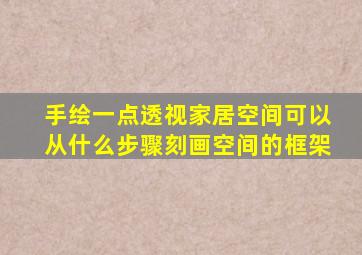 手绘一点透视家居空间可以从什么步骤刻画空间的框架