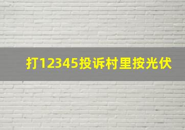 打12345投诉村里按光伏