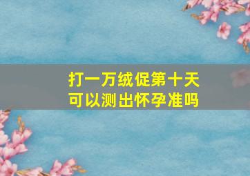 打一万绒促第十天可以测出怀孕准吗