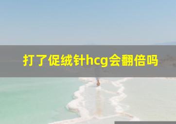 打了促绒针hcg会翻倍吗