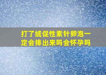 打了绒促性素针卵泡一定会排出来吗会怀孕吗