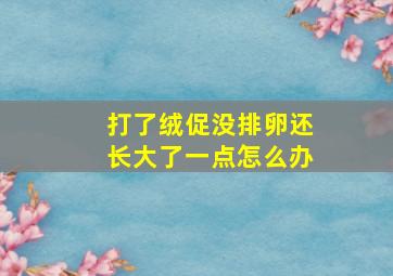 打了绒促没排卵还长大了一点怎么办