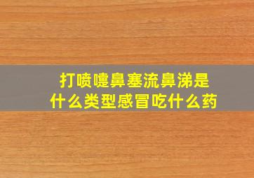 打喷嚏鼻塞流鼻涕是什么类型感冒吃什么药