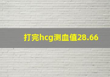 打完hcg测血值28.66