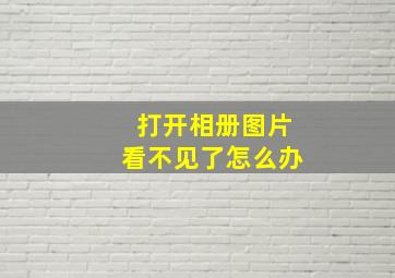 打开相册图片看不见了怎么办