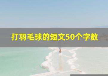 打羽毛球的短文50个字数