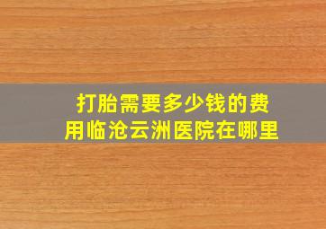 打胎需要多少钱的费用临沧云洲医院在哪里