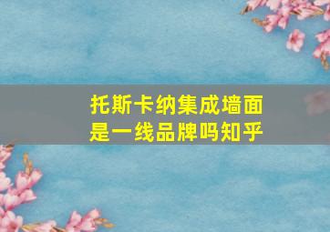 托斯卡纳集成墙面是一线品牌吗知乎