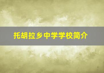 托胡拉乡中学学校简介