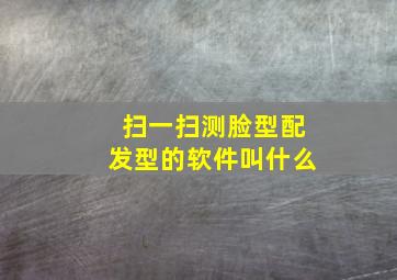 扫一扫测脸型配发型的软件叫什么