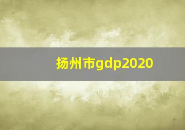 扬州市gdp2020