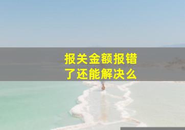 报关金额报错了还能解决么