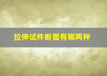 拉伸试件断面有哪两种